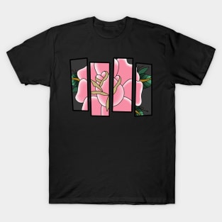 Black Flag Rose - traditional tattoo flash T-Shirt